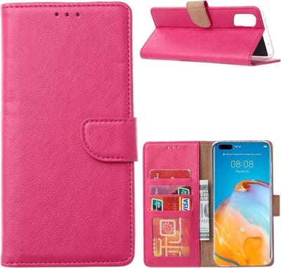 Bookcase Geschikt voor: Huawei P40 Pro - Roze - portemonnee hoesje