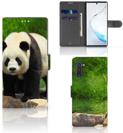 Samsung Galaxy Note 10 Telefoonhoesje met Pasjes Panda