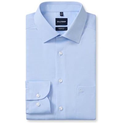 OLYMP Luxor comfort fit overhemd (tattoo proof) - Cover shirt - niet doorschijnend twill - lichtblauw - - Boordmaat: 45 (EU maat: XXL)
