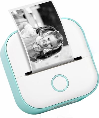 Mini printer voor mobiel - Pocket printer zonder inkt - Mobiele fotoprinter met stickers - Compact formaat