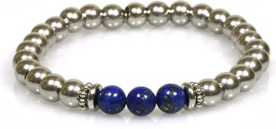 IbizaMen - Heren - armband - Lapis Lazuli - RVS - 20cm