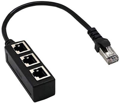 longziming Netwerk splitter RJ45 – 1 mannelijke naar 3 vrouwelijke poorten – Ethernet kabel voor thuis en kantoor