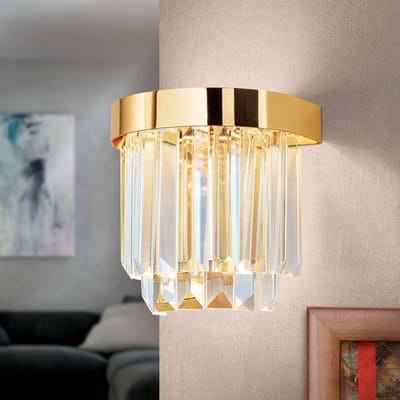 ORION LED wandlamp Prism met up- and downlight, goud