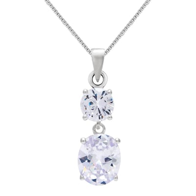 WeLoveSilver - zilveren ketting - 925 sterling - dubbele kristallen