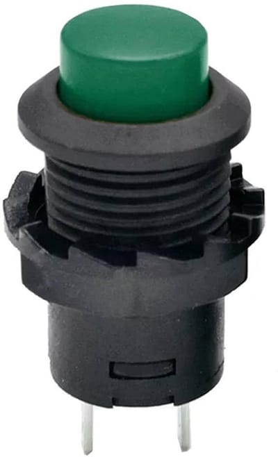 Ronde Drukschakelaar 12mm NON-Momentane Groene Drukknop voor DIY Projecten