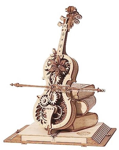 Houten Modelbouwset voor Volwassenen - Cello Muziekdoos