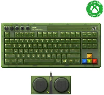 8Bitdo Mechanical Keyboard - Xbox Edition toetsenbord Gamen USB + RF Wireless + Bluetooth QWERTY Engels Groen