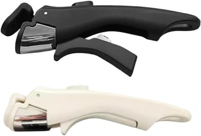 Afneembare Steel - Universele Greep - Koken - Eenvoudig Klikmechanisme - 19 cm Lengte - Beige Zwart