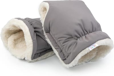 Kinderwagen Handwarmer - Mijter Handmof - Wandelen Buiten - Waterdicht Winddicht - Universele Maat - Grijs