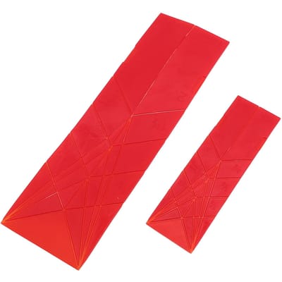 2 stuks Grote en Kleine Platte 3 in 1 Maatlepels Vouwt Plat Keukengerei Schep voor Koken Bakken rood