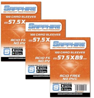 3 Pack Oranje 57,5 x 89 mm Kaartsleeves
