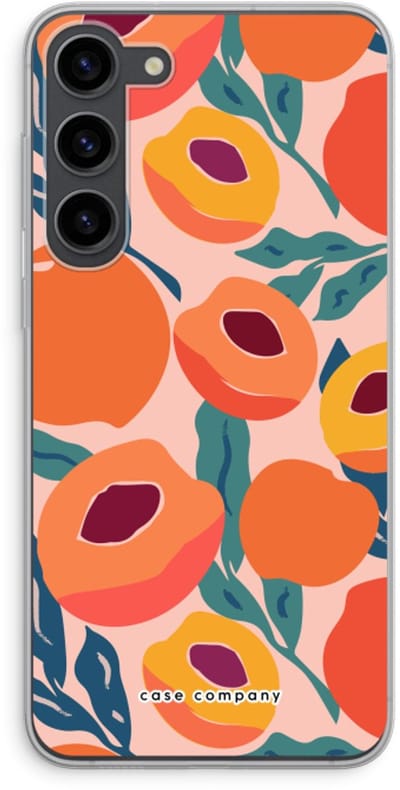 Case Company® - Hoesje geschikt voor Samsung Galaxy S23 Plus hoesje - Perzik - Soft Cover Telefoonhoesje - Bescherming aan alle Kanten en Schermrand