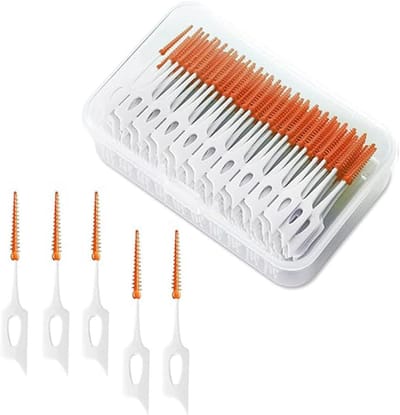 Dailygoods - 200 Stuks Slim Brush Interdentale Borstel - Zachte Siliconen Tandenstokers voor Tandreiniging