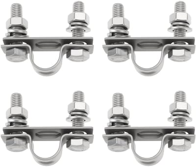 Dailygoods- Gaskabel Buisklem Marine-Grade - 304 Roestvrij Staal - 25 mm Schroefafstand - Zadelklemmen - Sluitringen - Sterke Grip - Klemmen