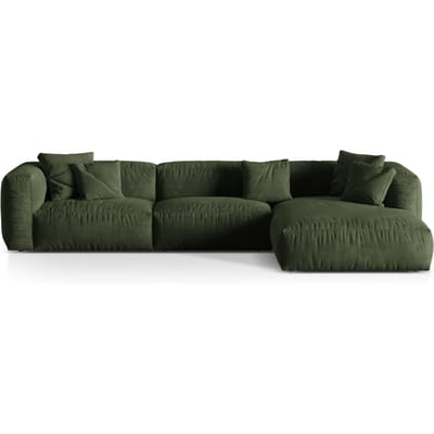 3-zits hoekbank Martina rechts velvet | Micadoni