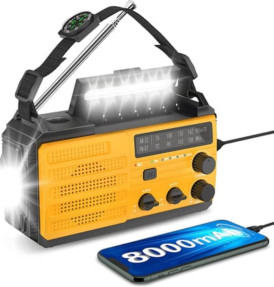 Noodradio – Solar Emergency Radio – Kamperen Outdoor Survival Radio – Powerbank – Zaklamp – Zonne Energie