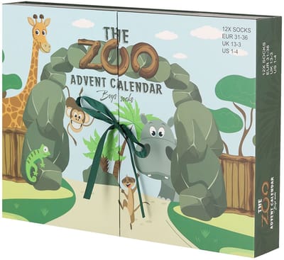 Apollo - Jongens Sokken Advenstkalender Zoo _ 12 paar - MT31/36