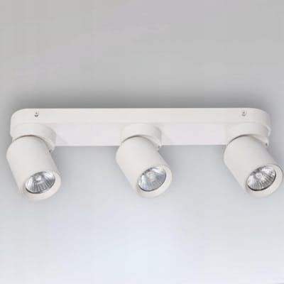 Wand- en Plafondlamp voor Woonkamer - Geschikt voor GU10 Lamp - Max. 2x12W - Wit - 3 Lichtbronnen