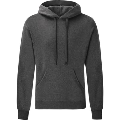 Fruit of the Loom Heren Classic Heather Hoodie (Donkere Heide Grijs)