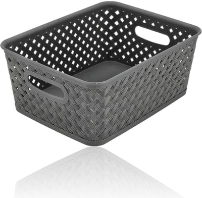 Opbergmand – Opbergmand kinderkamer en Opbergmand speelgoed – Kast organizer – Mandjes riet - Kleerkast organizer – Grijze Opbergbox en Opbergdoos