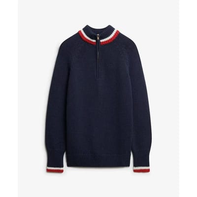 Superdry - Tipped trui met halve rits - Dames - Sweaters