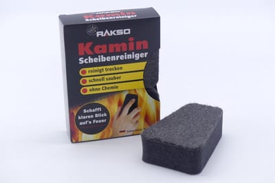 Kachelruit schoonmaakspons, krasvrij, 2 stuks - Kachelruitjesreiniger - Kachelruit reiniger Droog- Schuurspons kachelruit
