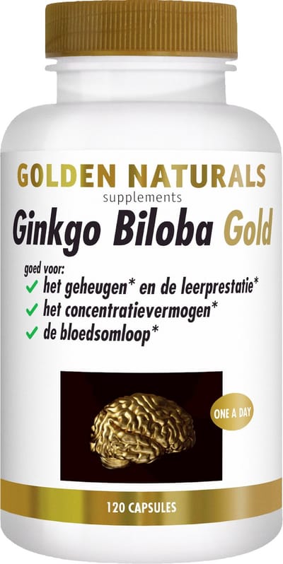 Golden Naturals Ginkgo Biloba Gold (120 veganistische capsules)