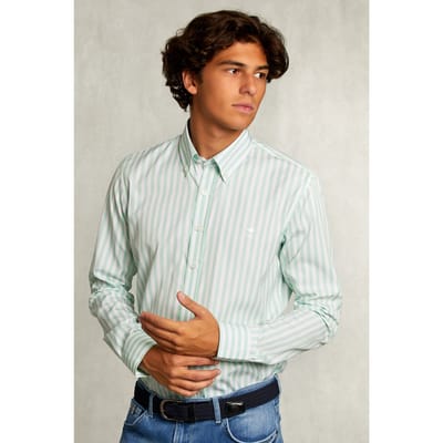 River Woods Sf Ls Brooklyn Clr Shirt Green Maat: XXL | Casual Overhemden Outlet | Heren | Groen