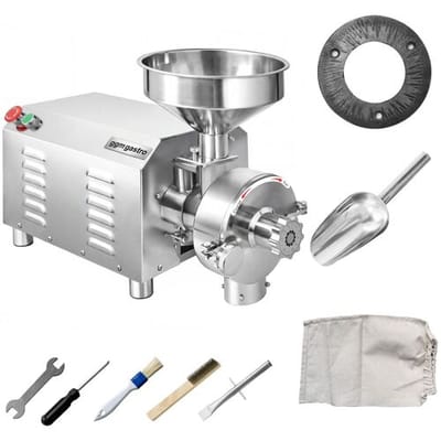 GGM Gastro Elektrische Getreidemühle - 80kg/h - Mahlgrad stufenlos einstellbar - 1500 U/min