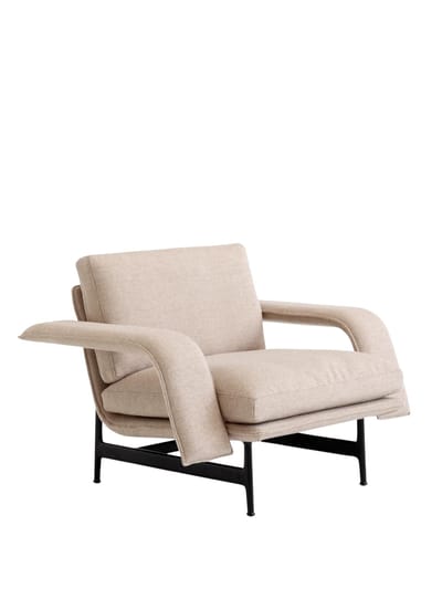 &Tradition Meantime loungestoel AV29 - zwart - Kvadrat Hallingdal 220 - beige