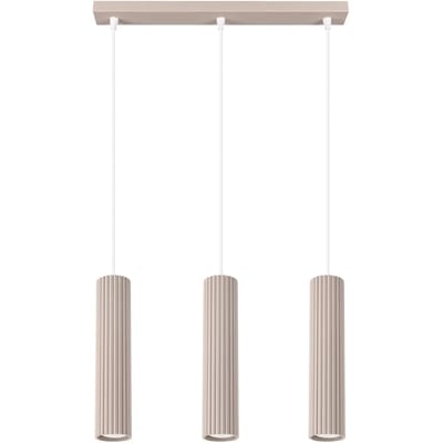 Sollux Lighting Hanglamp Karbon - GU10 - taupe - aluminium - 45x6.5x98cm