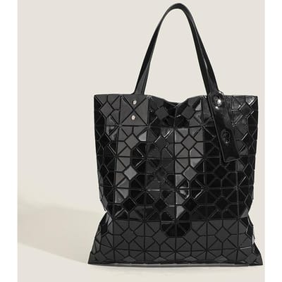 Nieuwe Stijl Dames Tas Eén Schouder Geometrische Diamant Splicing Handtas Okseltas Eenvoudige en Veelzijdige Dames Tas black