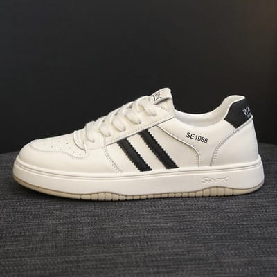 Leren Damesschoenen Platform Witte Schoenen Lente en Zomer Nieuw Veelzijdig Ademend Boardschoenen Casual Sportschoenen Enkele Schoenen 40 white