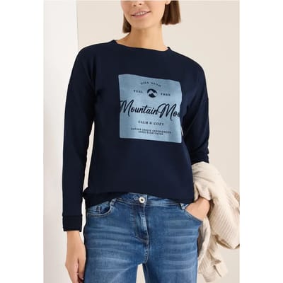 Shirt met satijnen print