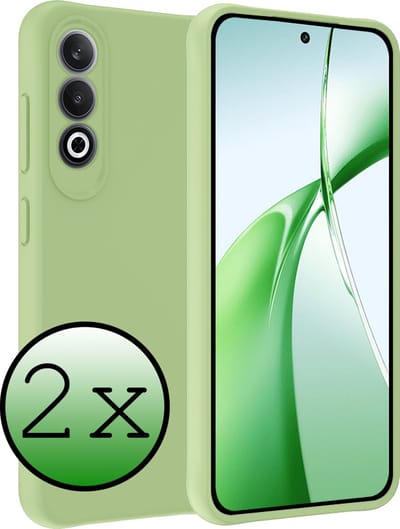 Hoesje 2 Stuks - Geschikt voor OnePlus Nord CE4 - Sterk & Shockproof - Case Siliconen - Back Cover - Telefoon Hoes - Groen