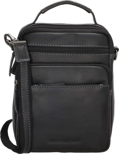 Hide & Stitches Japura Reportertas - 100% Leer - Zwart