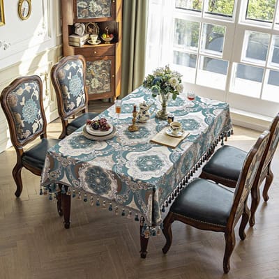 Europese Rechthoekige Tafelkleed Licht Luxe Woonkamer Eettafel Doeken High End Kwast Tafelkleed Kan Niet in de Machine Gewassen Worden 110x170cm