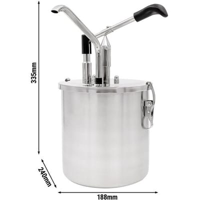 GGM Gastro Saucen-/ Dosierspender - 4 Liter - mit Behälter & einstellbarer Dosierung