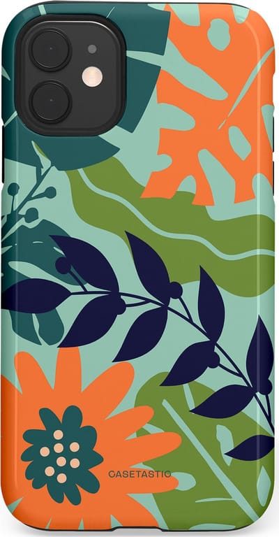 Casetastic Hoesje Geschikt voor Apple iPhone 11 - Stijlvolle Beschermende Duo-layer Case - Wildbloei
