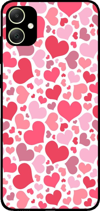 Smartphonica Telefoonhoesje Geschikt voor Samsung Galaxy A05 met Hartjes Print - Hearts Design TPU Backcover Case - Kinder Hoesje met Hartjes Design geschikt voor Samsung Galaxy A05