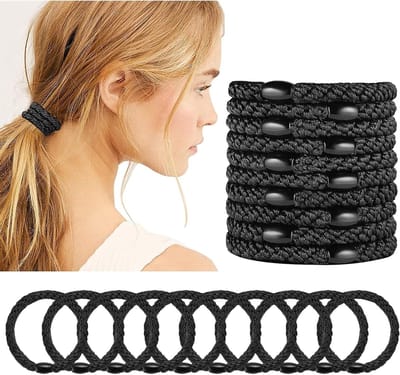 Elastische Haargummis voor Meisjes en Vrouwen - Geen Schade Ponytail Houder voor Dikke Krullen (Verpakking van 20)