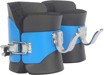 Inversie Laarzen - Hanglaarzen Fitness - Rugpijn Verlichten - Gewatteerde Pasvorm - 1.5 inch staaf compatibel - Blauw