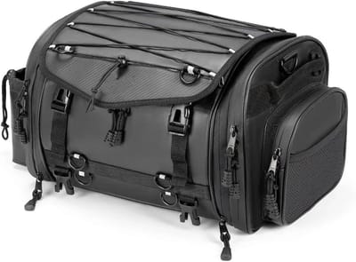 Waterdichte Motor Tas - Reisbagage Motorfiets - Motor Rijden - Uitbreidbaar Groot Volume - 30-45L - Zwart