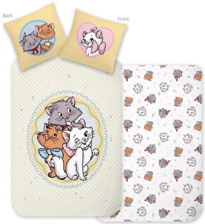 Disney Classics Cute Aristocats beddenset 140×200cm, 70×90 cm