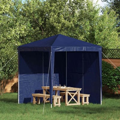 Partytent Zijwanden - Tent Wanden - Feest Bescherming - Ritssluiting Klittenband - 200x195 cm - Blauw