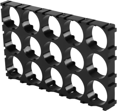 Batterijhouders - Combinatie Beugels - DIY Batterij Pakketten - Hittebestendig Ontwerp - 15 Stuks - Zwart