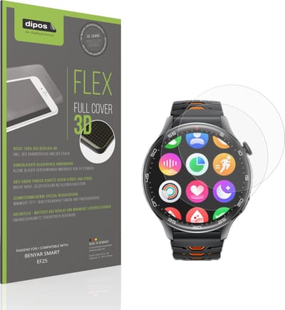dipos FLEX – 2x Matte Screenprotector geschikt voor BENYAR SMART EF25 | Volledige Schermbescherming | Case-Friendly