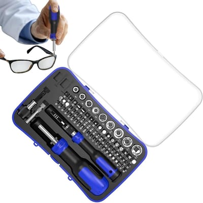 Ratelschroevendraaierset - Meubelreparatie Tool - Klussen en repareren - 77-delige set - 22 x 15 x 4.5 cm - Set B