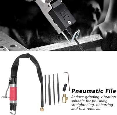 Dailygoods - Pneumatische Vijl - Pneumatische Lichaamszaag - Efficiënt en Krachtig - 58 x 7 x 3 cm - Luchtgedreven - Ideaal voor Klussen - Compleet me...