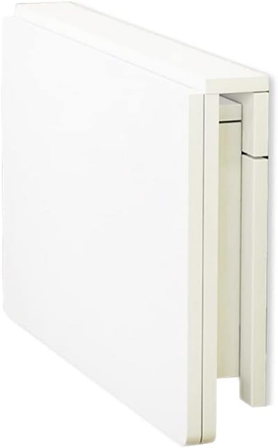Wandklaptafel - Opklapbaar bureau - Ruimtebesparend werken - Massief houten blad - 100x50 cm - Wit